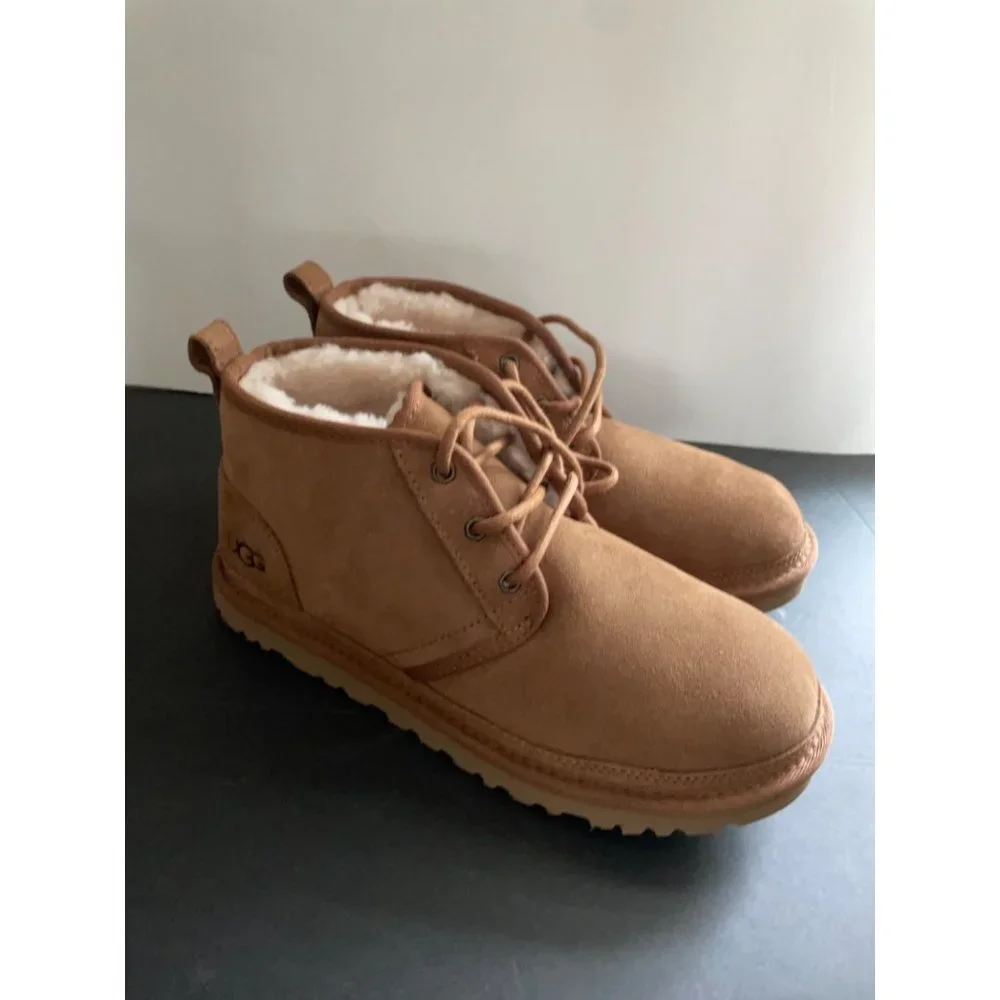 UGG Women's Neumel Chukka Brown Chestnut Suede Boot EU 40 US 9 UK 7 NEW Plush - Picture 2 of 7